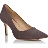 Joan Oloff Deborah Pointed Toe Pump In Sparrow Kid Suede