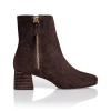 Joan Oloff Shoes Arina Dress Ankle Bootie With A Block Heel In Brown