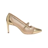 Joan Oloff Shoes Caroline Pump In Gold