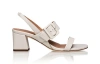 Joan Oloff Shoes Greyson Block Heel In White