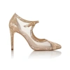 Joan Oloff Shoes Rebecca Mesh & Leather Pump In Animal Print