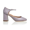 Joan Oloff Shoes Sally Leather Mary Jane Pump In Purple