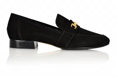 Joan Oloff Women's Adonis Nubuck Leather Loafer In Black