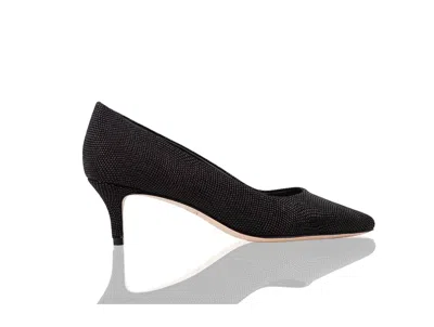 Joan Oloff Women's Callie Kitten Heel Pump In Navy Cosmo In Multi