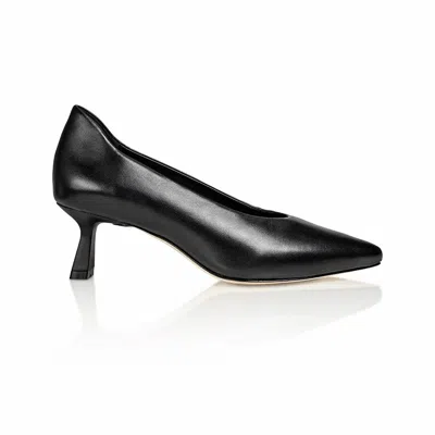Joan Oloff Women's Celine Kitten Heel Pump In Black Nappa