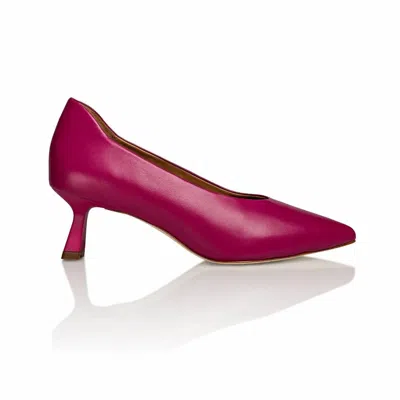 Joan Oloff Women's Celine Kitten Heel Pump In Pink Nappa