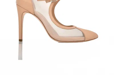 Joan Oloff Women's Rebecca Pump In New Nude Lux Nappa/clear Mesh In Multi