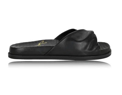 Joan Oloff Women's Sadie Sandal In Black Soft Nappa In Multi