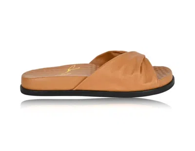 Joan Oloff Women's Sadie Sandal In Camel Soft Nappa In Brown