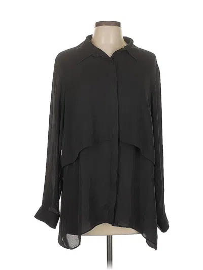 Pre-owned Joan Rivers 3/4 Sleeve Blouse In Black