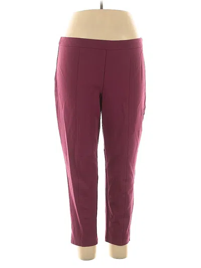 Pre-owned Joan Rivers Active Pants In Burgundy