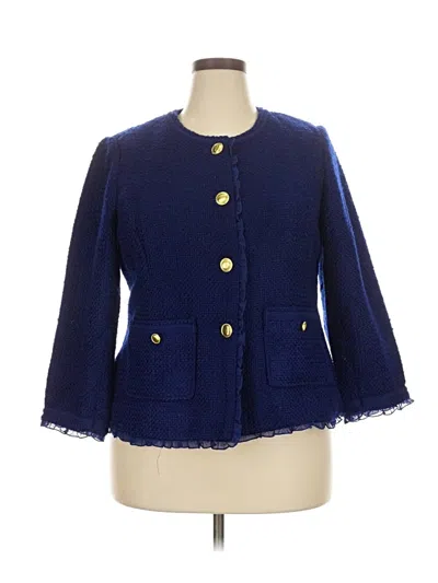 Pre-owned Joan Rivers Blazer Jacket In Blue