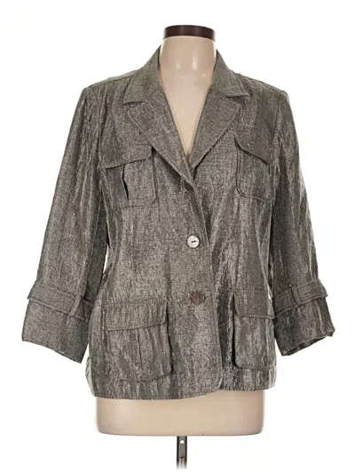 Pre-owned Joan Rivers Blazer Jacket In Gray