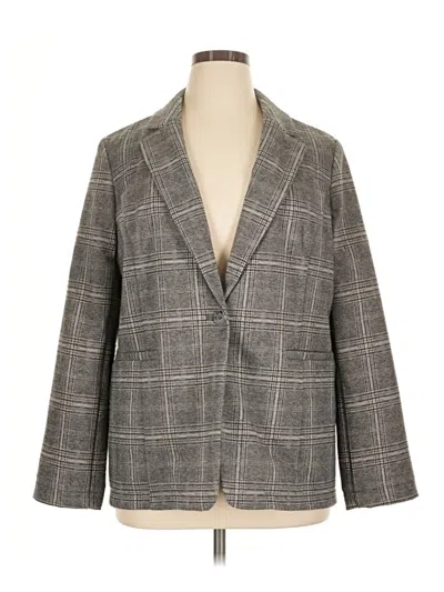Pre-owned Joan Rivers Blazer Jacket In Gray