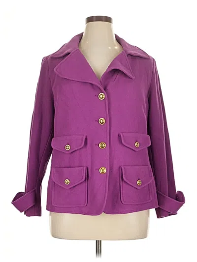 Pre-owned Joan Rivers Blazer Jacket In Purple