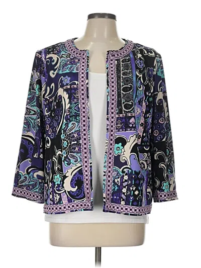 Pre-owned Joan Rivers Blazer Jacket In Purple