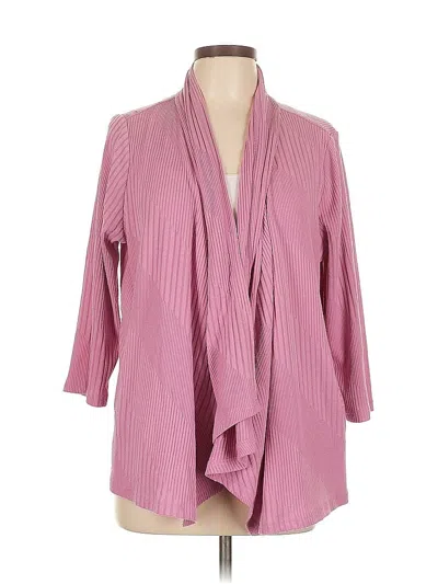 Pre-owned Joan Rivers Cardigan Sweater In Pink