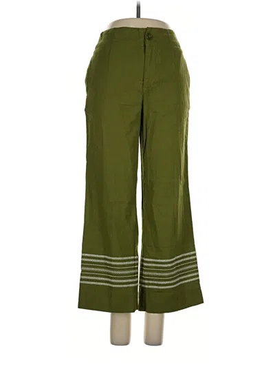 Pre-owned Joan Rivers Linen Pants In Green