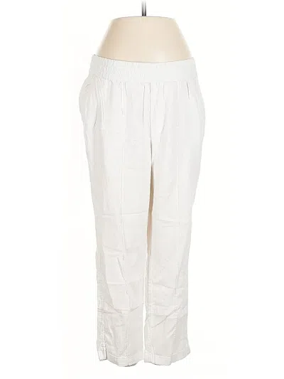 Pre-owned Joan Rivers Linen Pants In White