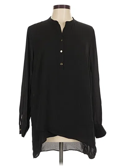 Pre-owned Joan Rivers Long Sleeve Blouse In Black
