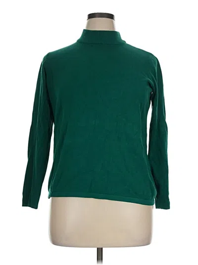 Pre-owned Joan Rivers Long Sleeve Turtleneck In Green