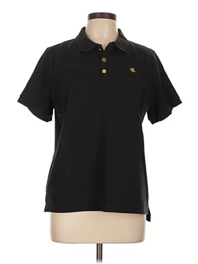 Pre-owned Joan Rivers Short Sleeve Blouse In Black