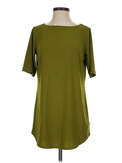 Pre-owned Joan Rivers Short Sleeve Blouse In Green