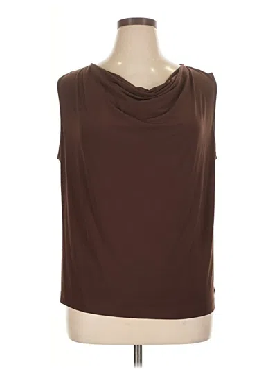 Pre-owned Joan Rivers Sleeveless Blouse In Brown