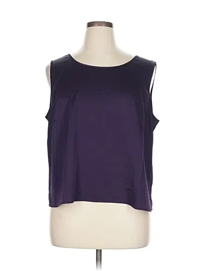 Pre-owned Joan Rivers Sleeveless Blouse In Purple