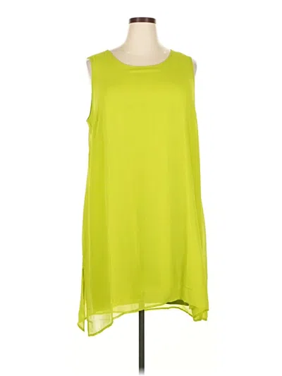 Pre-owned Joan Rivers Sleeveless Top Green Scoop Neck Tops