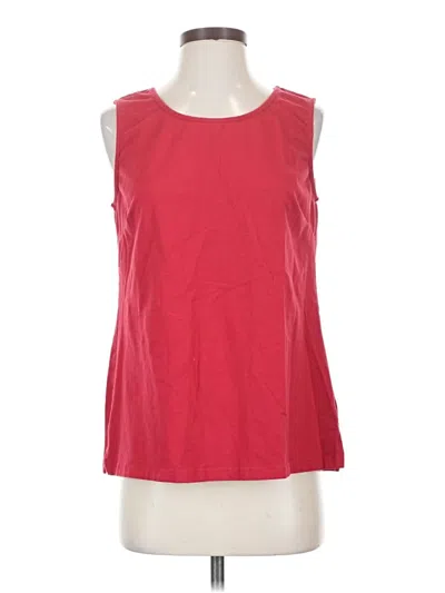 Pre-owned Joan Rivers Sleeveless Top Red Scoop Neck Tops