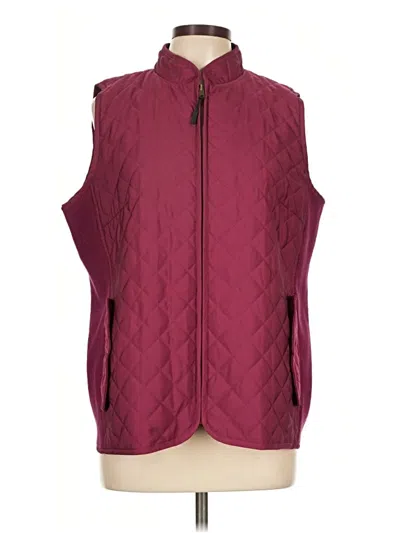 Pre-owned Joan Rivers Vest In Burgundy