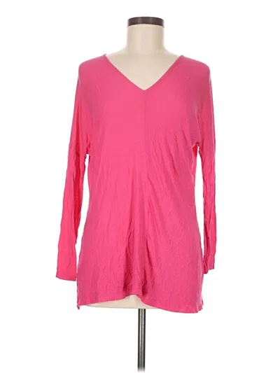 Pre-owned Joan Vass 3/4 Sleeve T-shirt In Pink