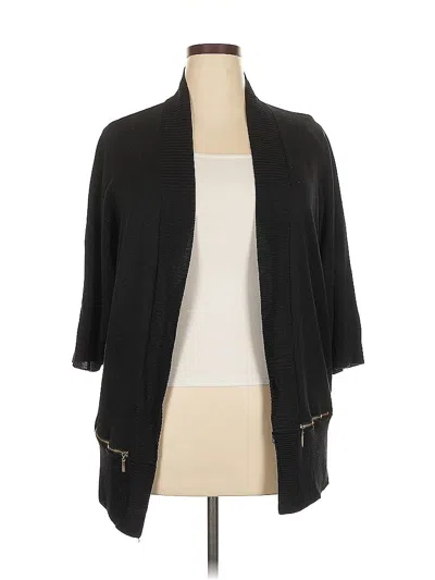 Pre-owned Joan Vass Cardigan Sweater In Black