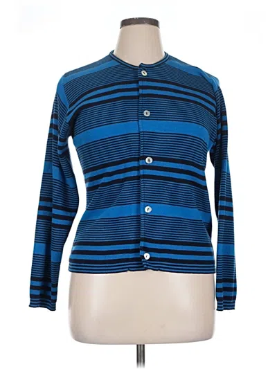 Pre-owned Joan Vass Cardigan Sweater In Blue