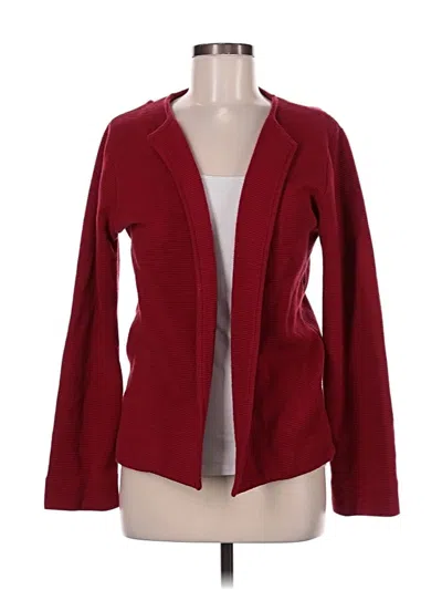 Pre-owned Joan Vass Cardigan Sweater In Burgundy