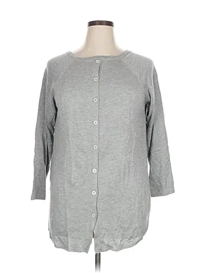 Pre-owned Joan Vass Cardigan Sweater In Gray