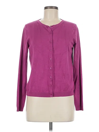 Pre-owned Joan Vass Cardigan Sweater In Purple