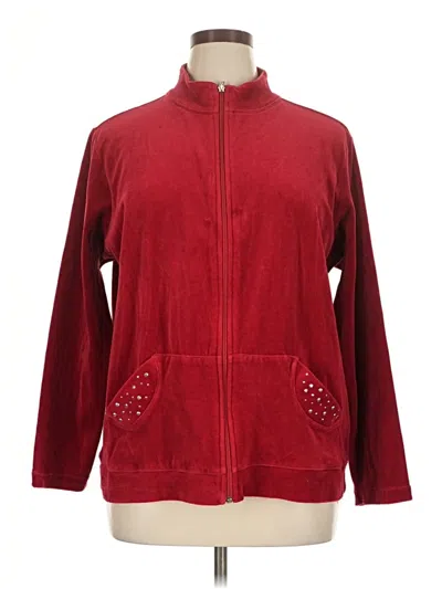 Pre-owned Joan Vass Cardigan Sweater In Red