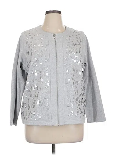 Pre-owned Joan Vass Cardigan Sweater In Silver