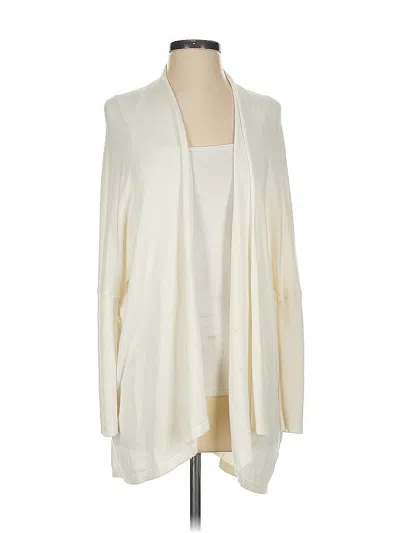 Pre-owned Joan Vass Cardigan Sweater In White