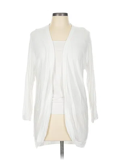 Pre-owned Joan Vass Cardigan Sweater In White