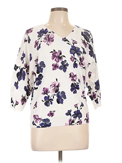 Pre-owned Joan Vass Cardigan Sweater In White