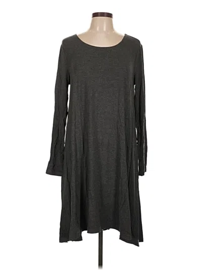 Pre-owned Joan Vass Casual Dress In Gray