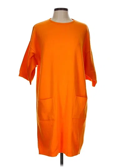 Pre-owned Joan Vass Casual Dress In Orange
