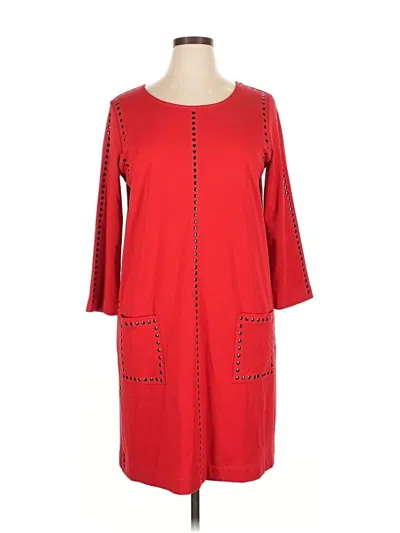 Pre-owned Joan Vass Casual Dress In Red