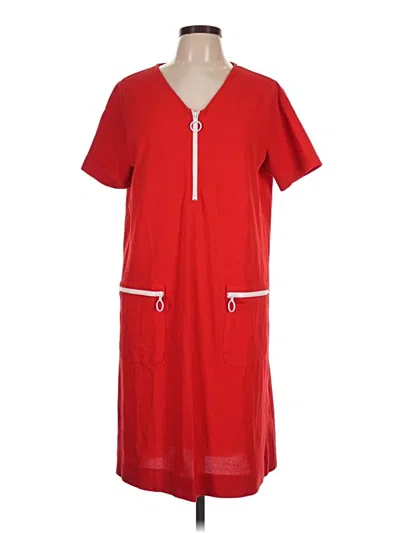 Pre-owned Joan Vass Casual Dress In Red