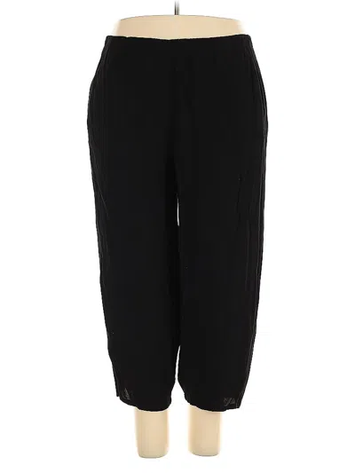 Pre-owned Joan Vass Casual Pants In Black