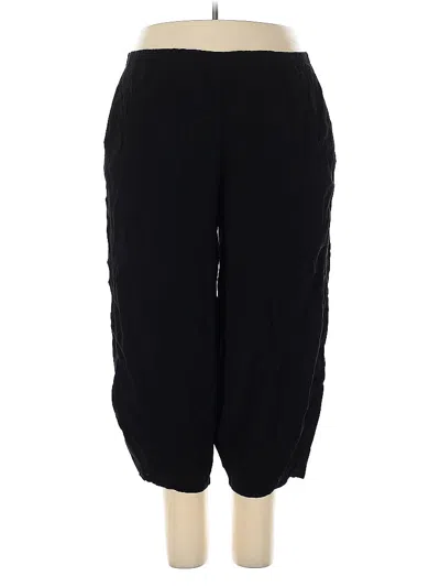 Pre-owned Joan Vass Casual Pants In Black