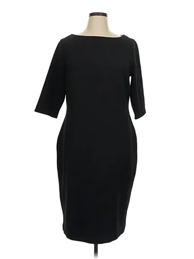 Pre-owned Joan Vass Cocktail Dress In Black